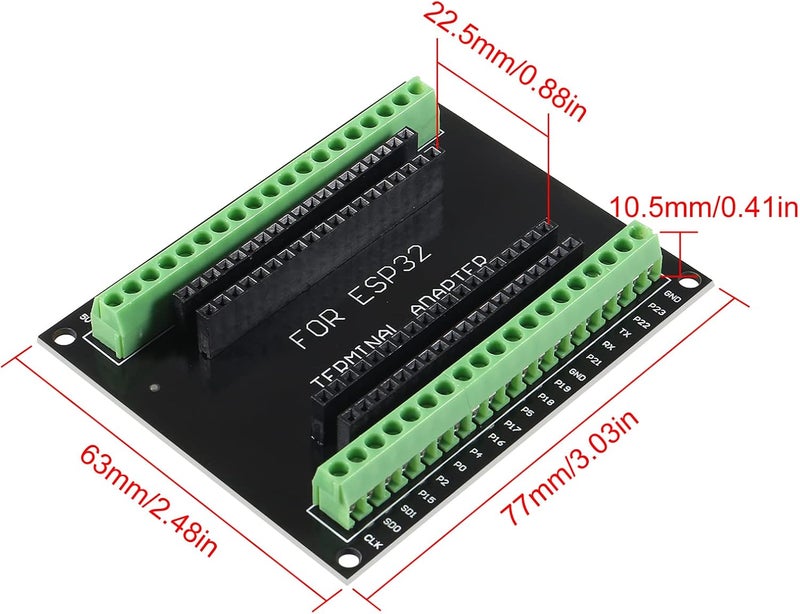 AiTrip 5PCS ESP32 Breakout Board GPIO 1 into 2 for 38PIN No Mounting Hole Version ESP32 ESP-WROOM-32 ESP32 ESP-32S Development Board - Image 4